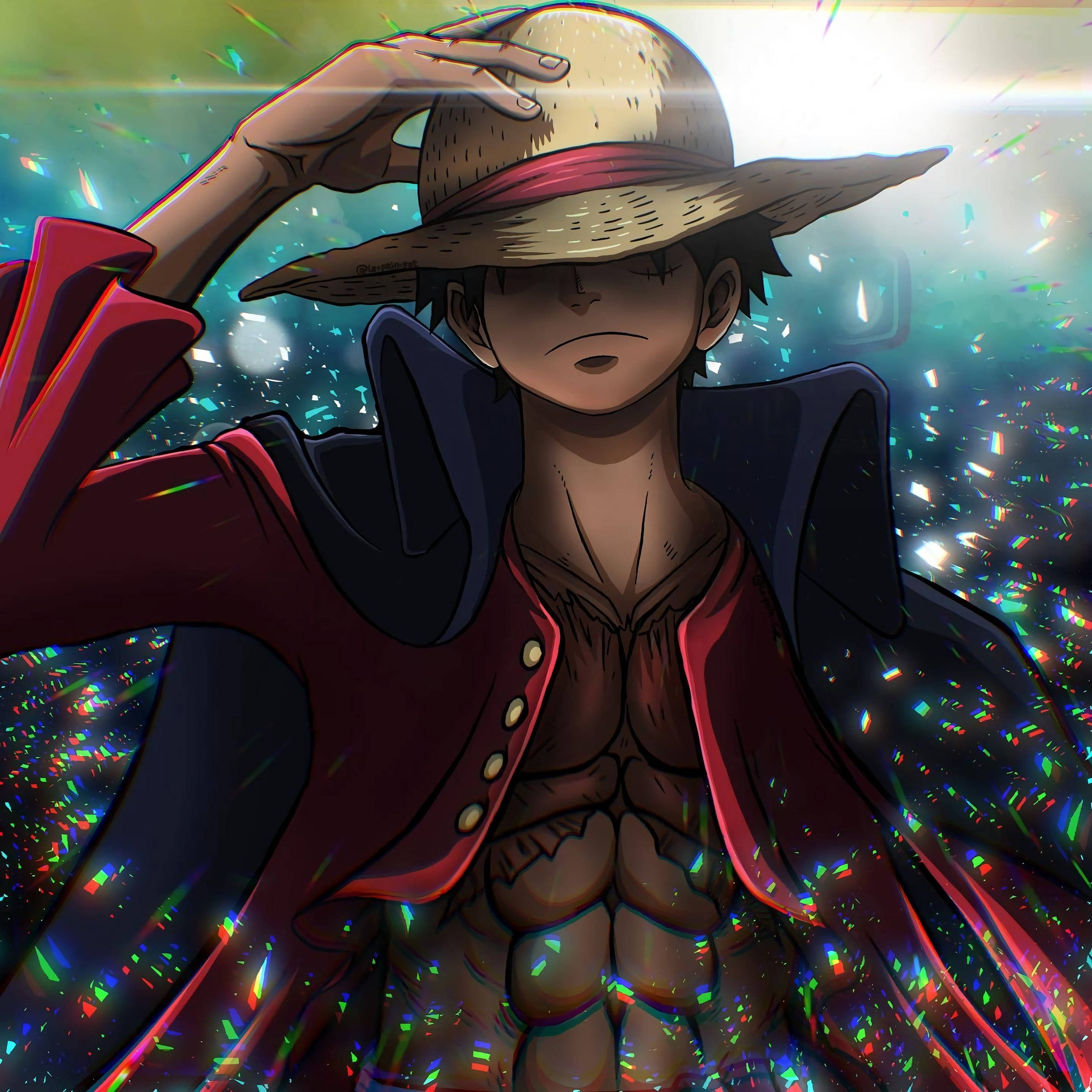 Estética Glitchcore de Luffy Fondos de pantalla