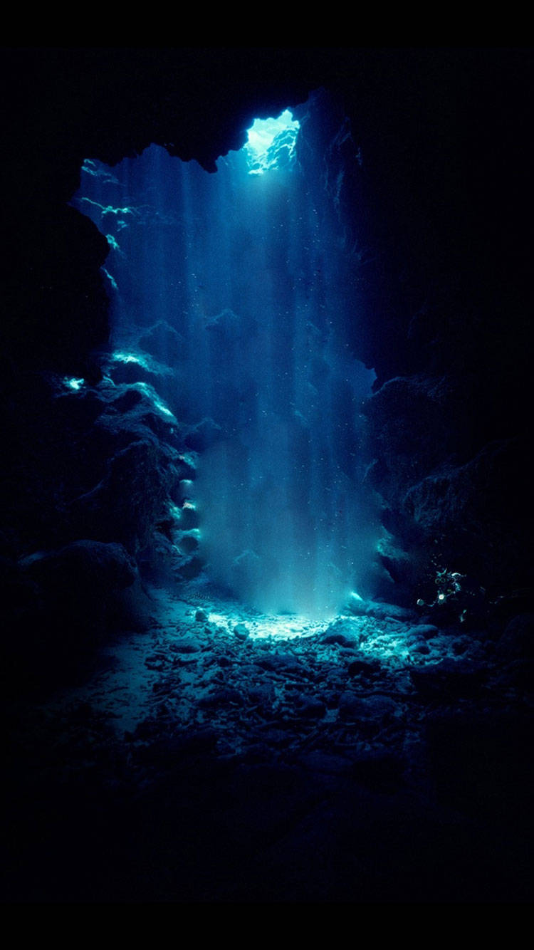 Estética Gruta del Diablo Azul Oscuro HD Fondos de pantalla