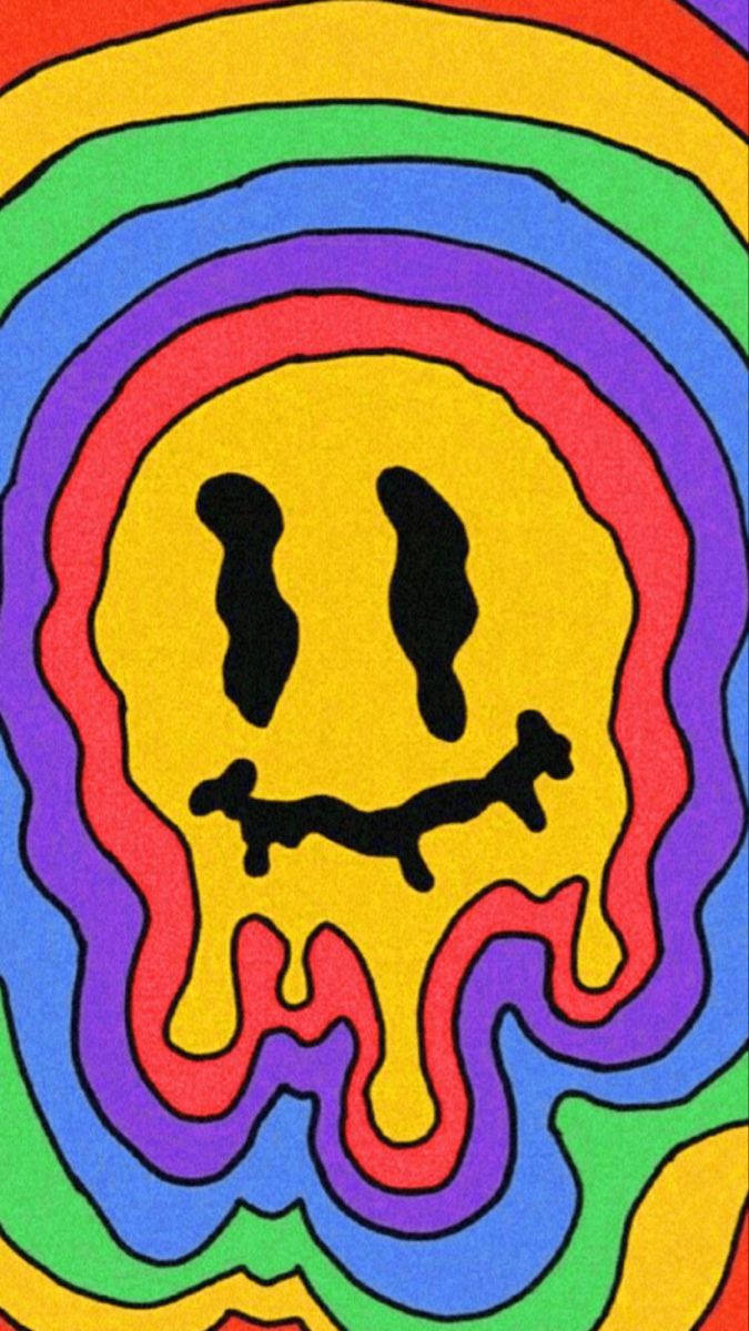 Estética Indie Kid Fantasma Sonriente Colorido Fondos de pantalla