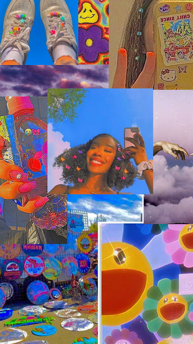 Estética Indie Kid Collage de Cosas Lindas Fondos de pantalla