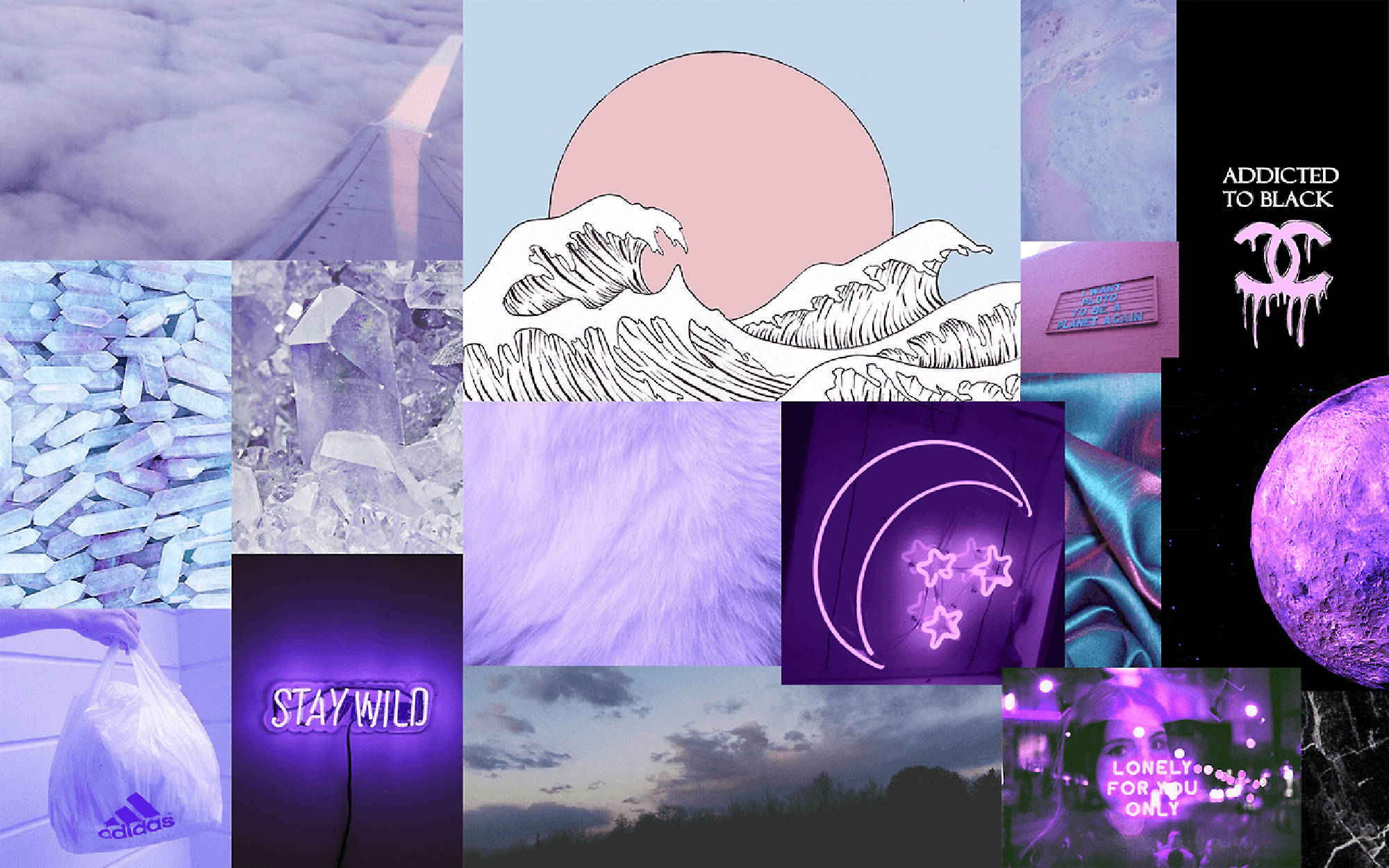 Estética indie púrpura Fondos de pantalla