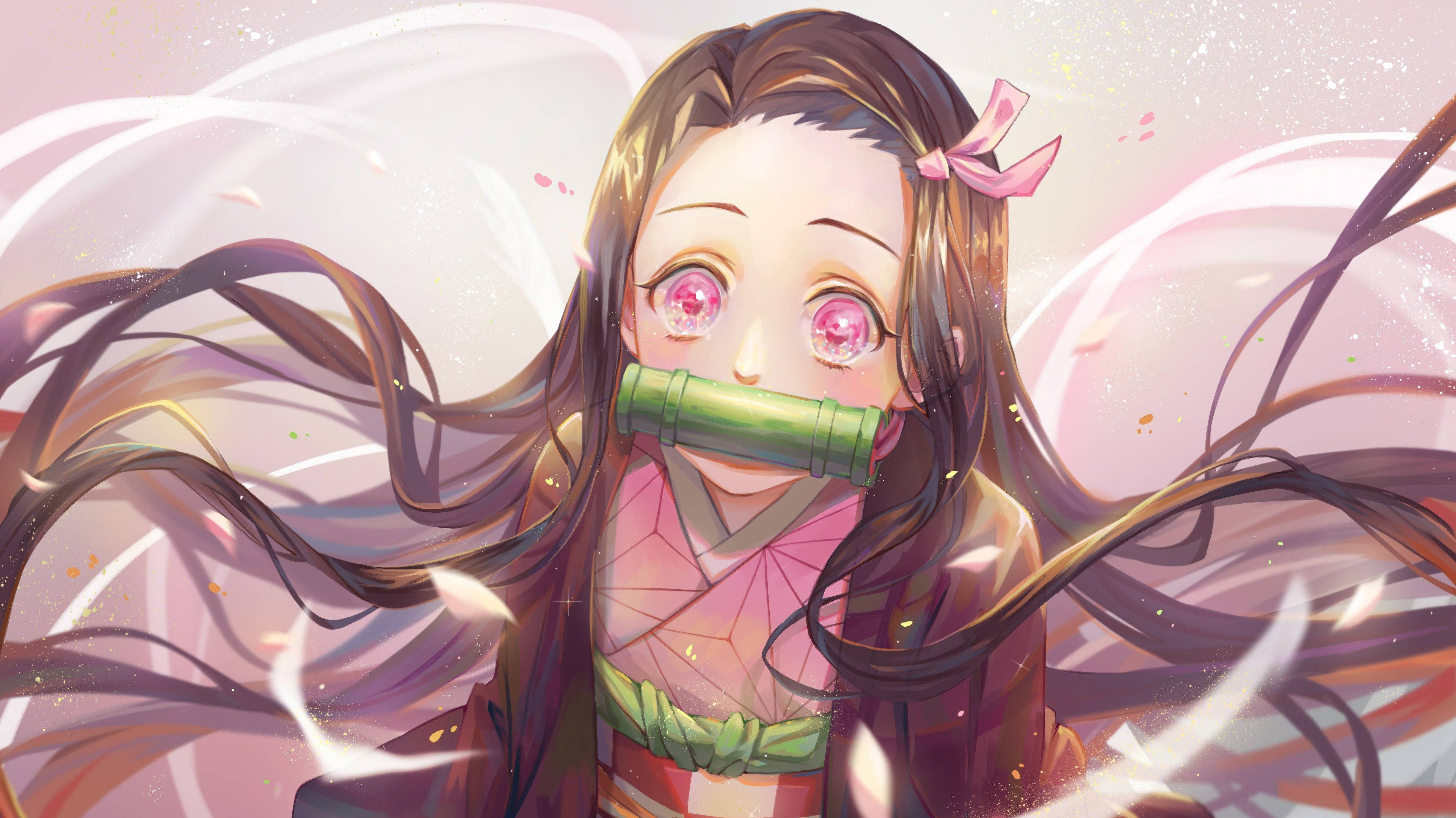 Estética inocente de Nezuko Fondos de pantalla