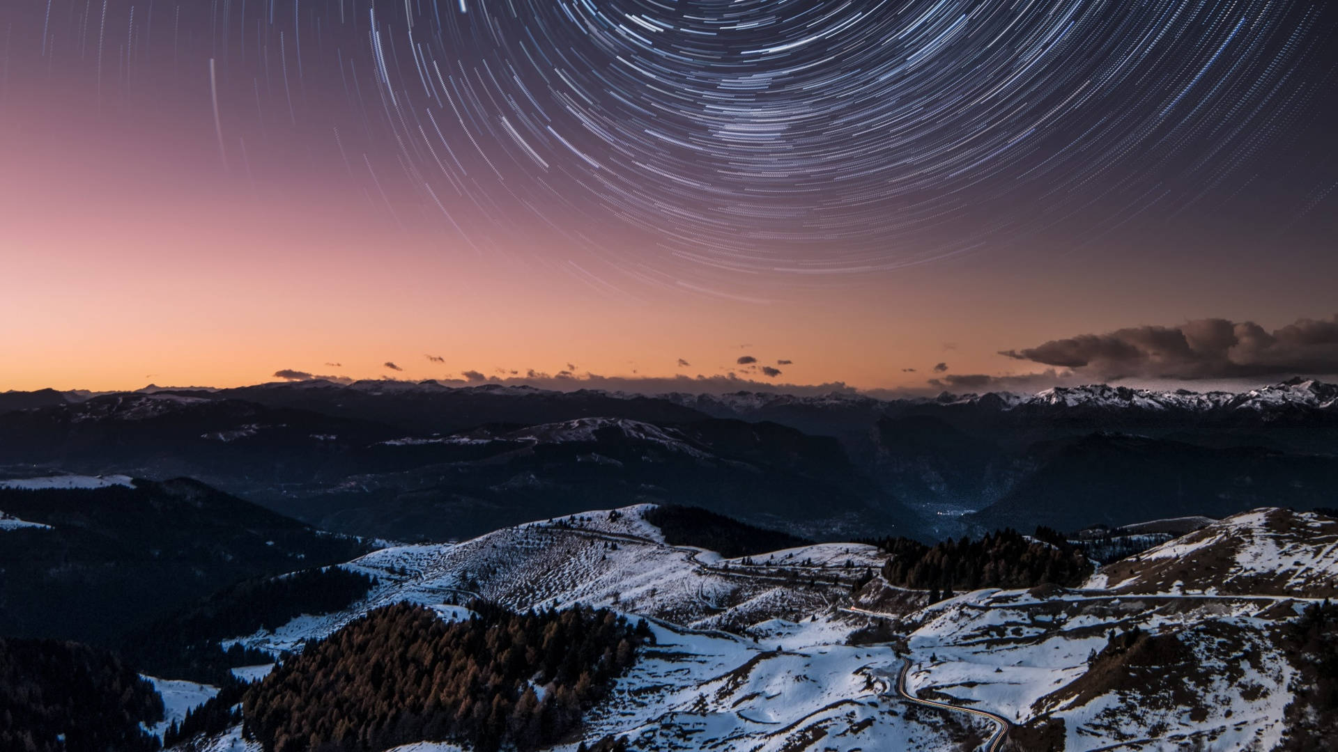 Estética Invernal Estrellas en Movimiento Fondos de pantalla