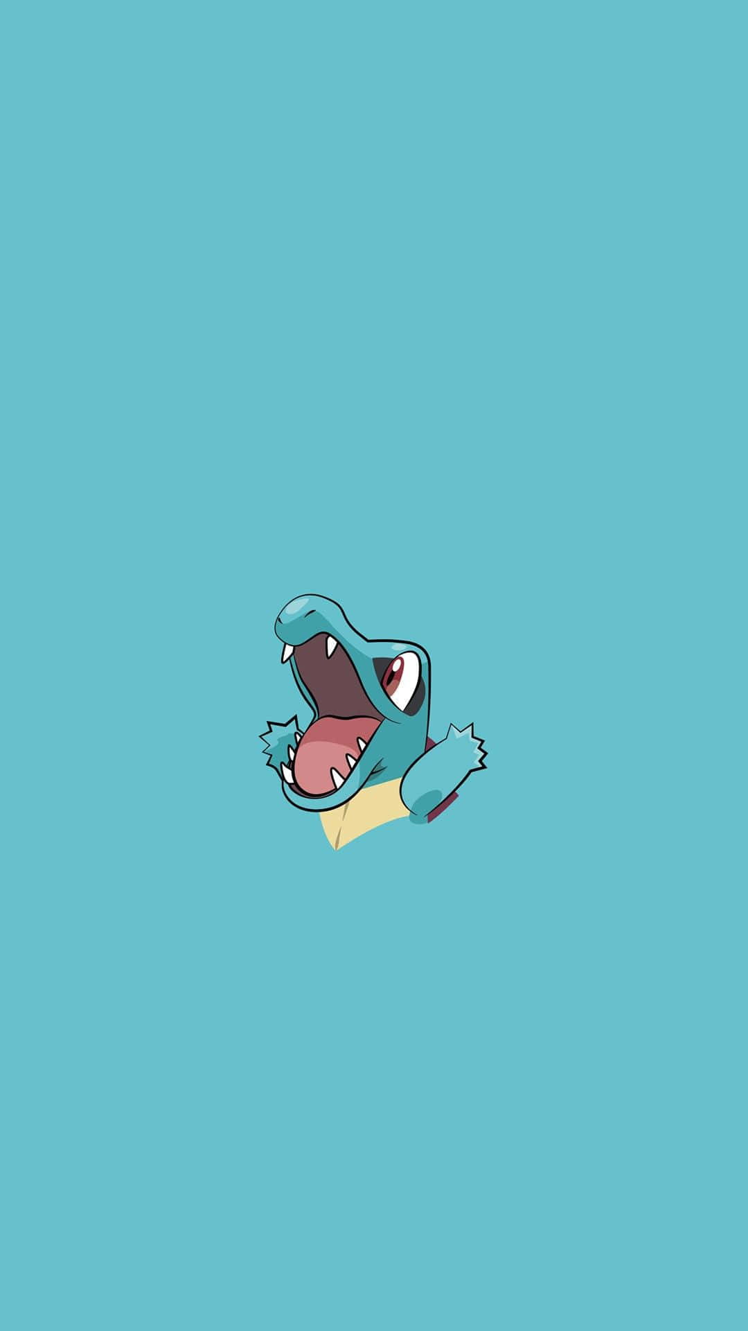 Estética minimalista de Totodile Pokémon Fondos de pantalla