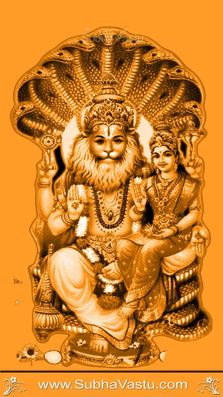 Estética Naranja del Señor Narasimha Fondos de pantalla