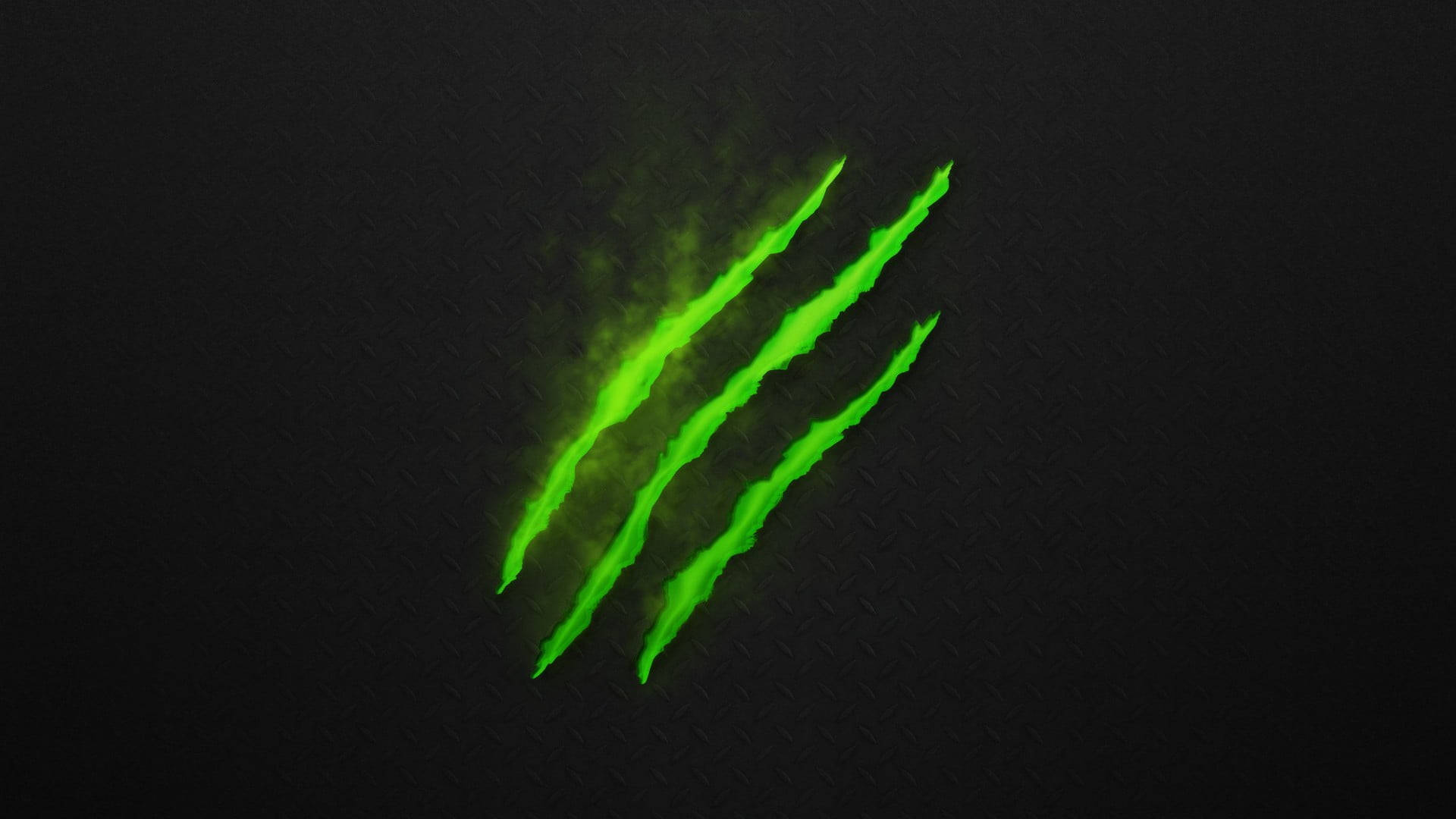 Estética Neon Verde de Logo Monster Fondos de pantalla