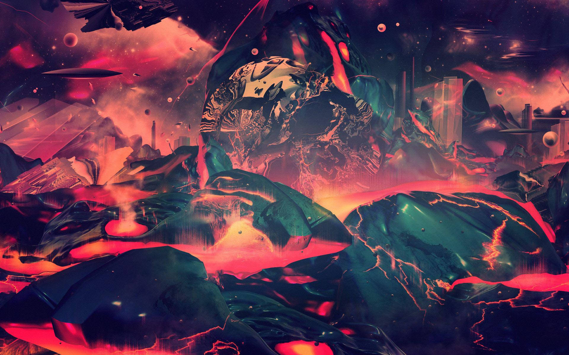 Estética oscura alucinante de lava Fondos de pantalla