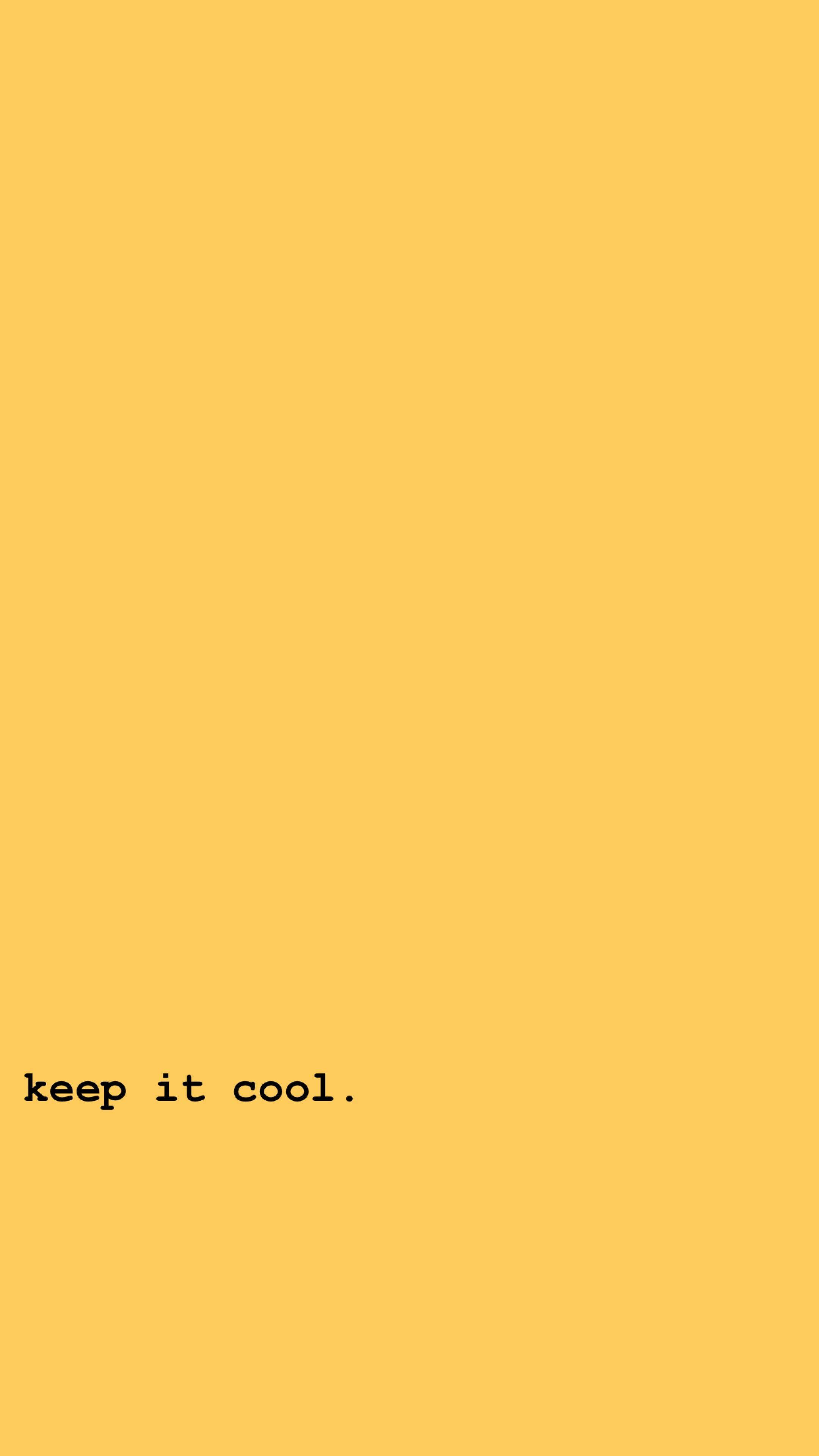 Estética Pastel Amarillo Mantén la Calma Fondos de pantalla
