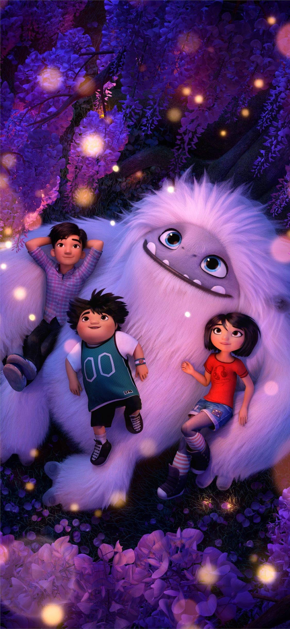 Estética Púrpura de Abominable Animación iPhone Fondos de pantalla