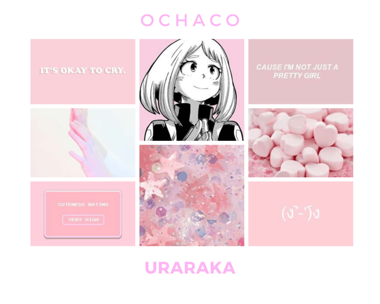 Estética Rosa Bonita de Uraraka Fondos de pantalla