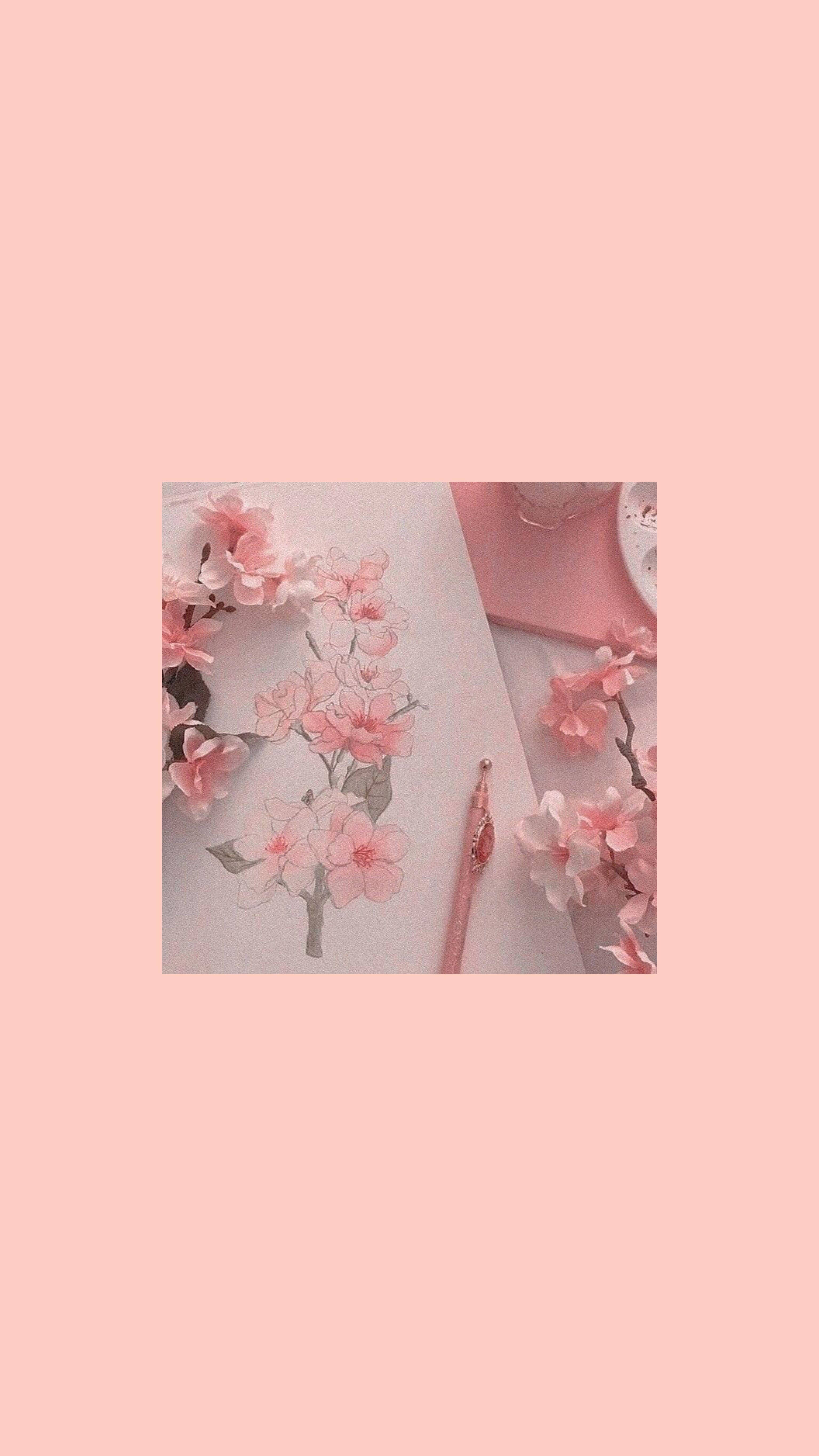 Estética rosa de papelería para iPhone Fondos de pantalla