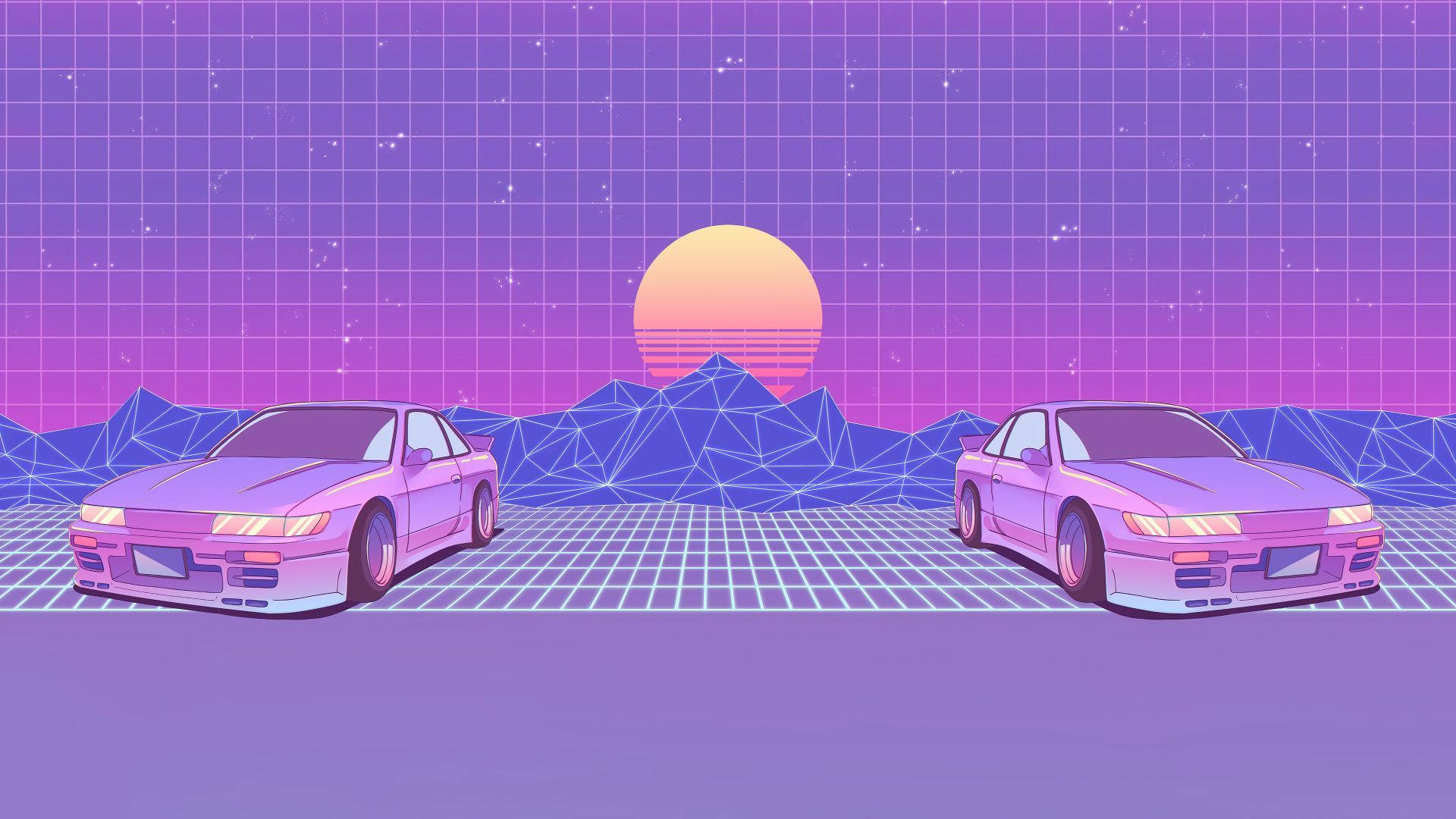 Estética Synthwave JDM Fondos de pantalla