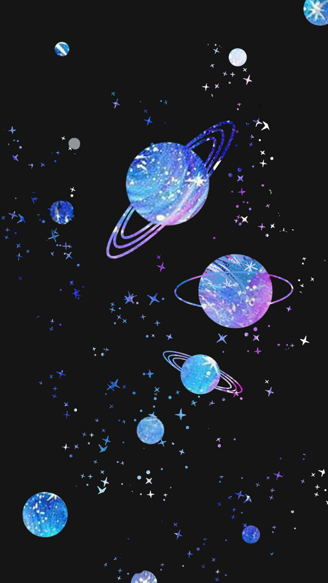 Estética Tumblr de Galaxias y Planetas Fondos de pantalla