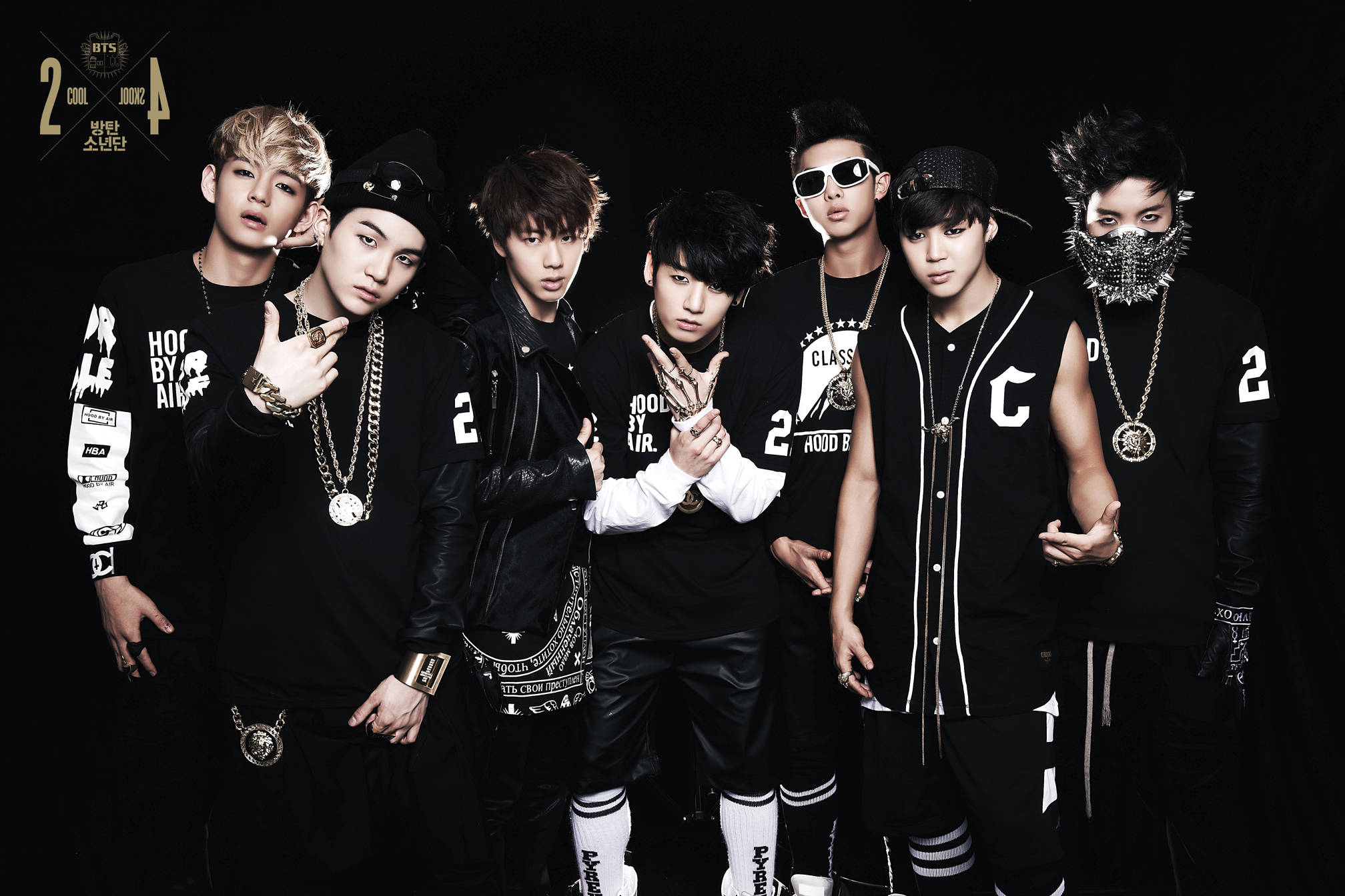 Estética urbana en blanco y negro de BTS Fondos de pantalla
