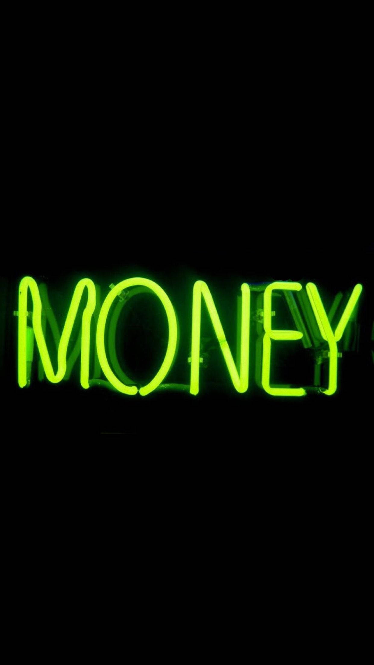 Estética verde neón de dinero Fondos de pantalla
