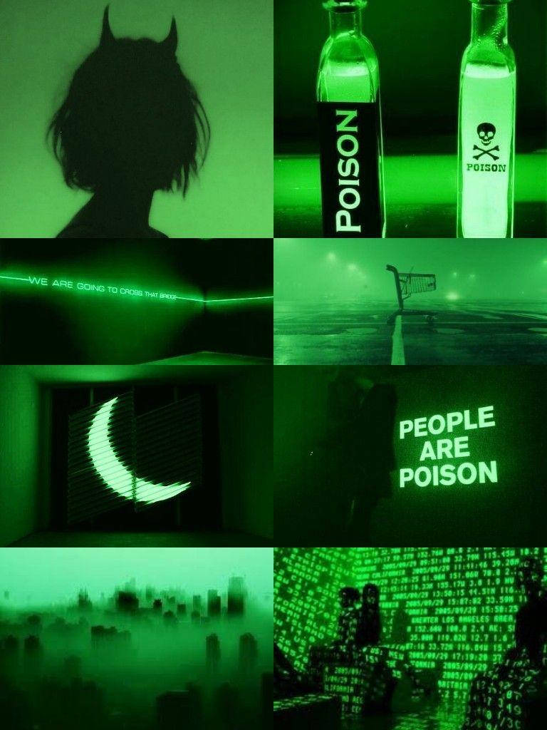 Estética verde neón de la gente es veneno Fondos de pantalla