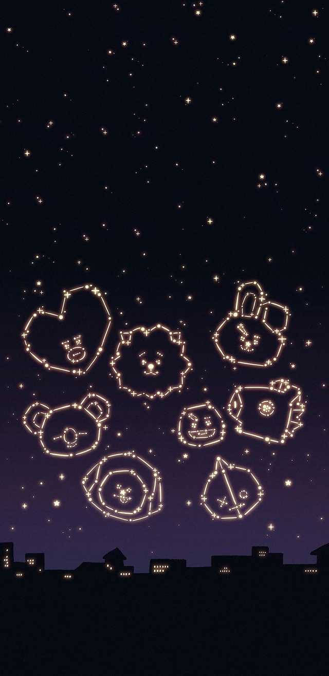 Estético Bts BT21 Constelación Fondos de pantalla