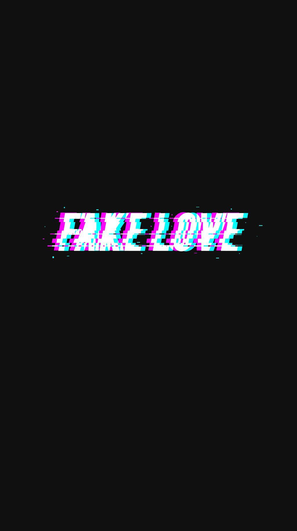 Estético Fake Love de BTS con Efecto Glitch Fondos de pantalla