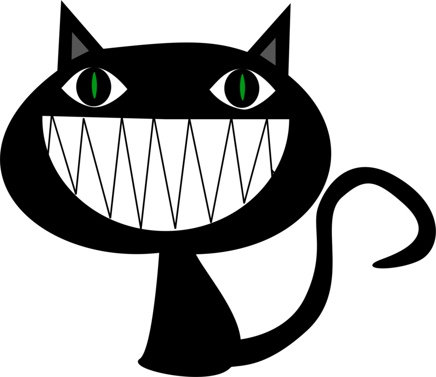 Estilo Cheshire Gato Negro Dibujos Animados Fondos de pantalla
