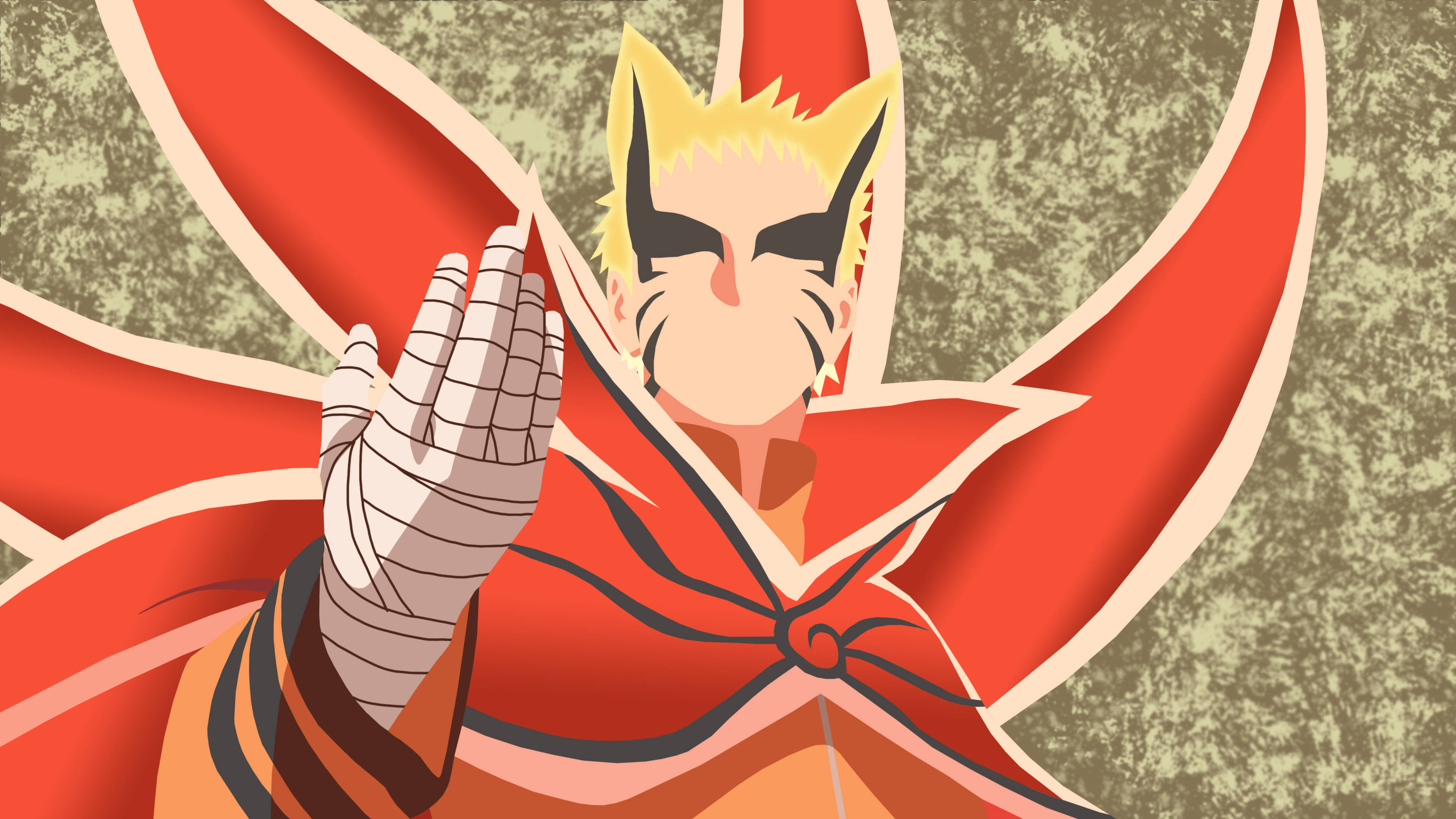 Estilo de Arte Vectorial de Naruto Modo Barión Fondos de pantalla