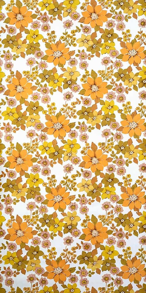 Estilo Floral Vintage de los 70 Fondos de pantalla