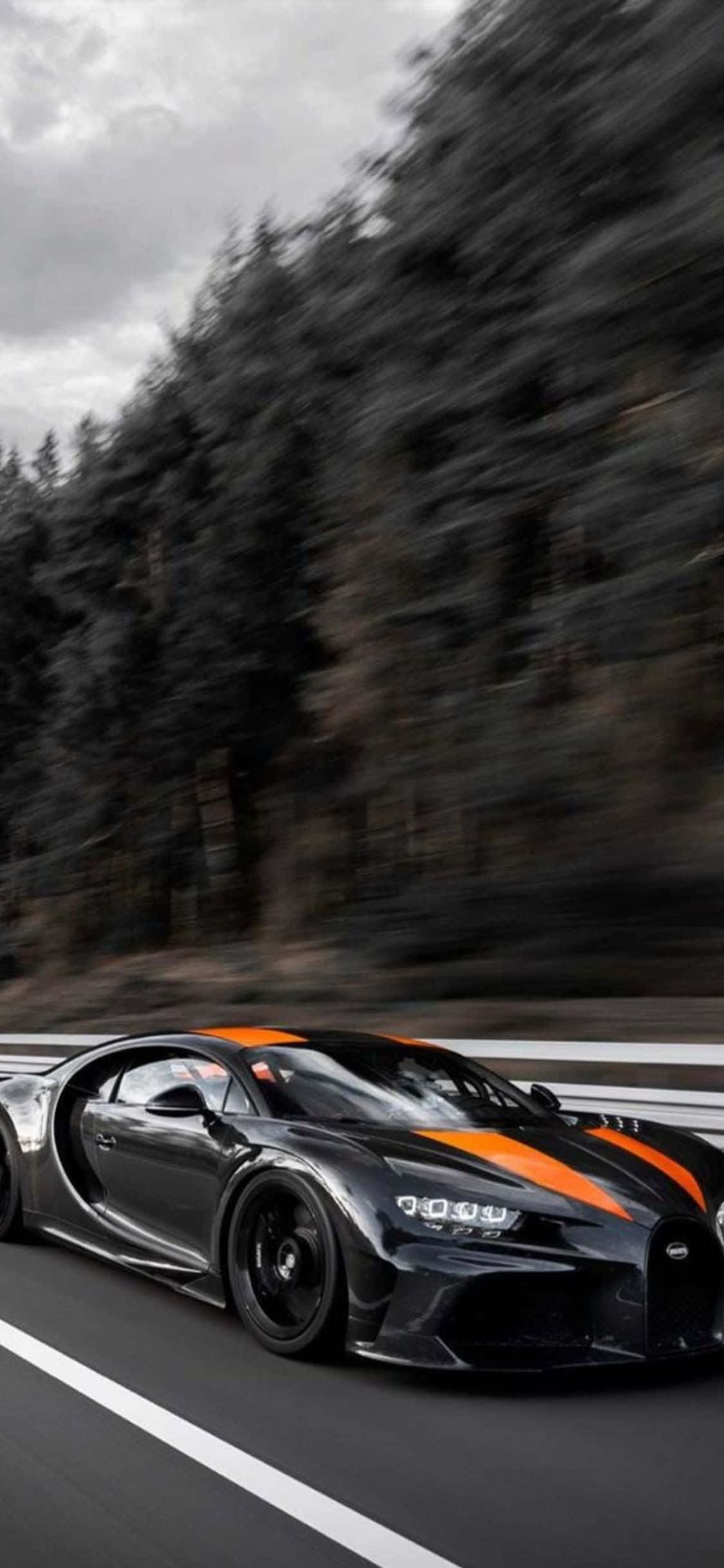 Estilo y velocidad: el iPhone XS y el Bugatti Veyron Fondos de pantalla