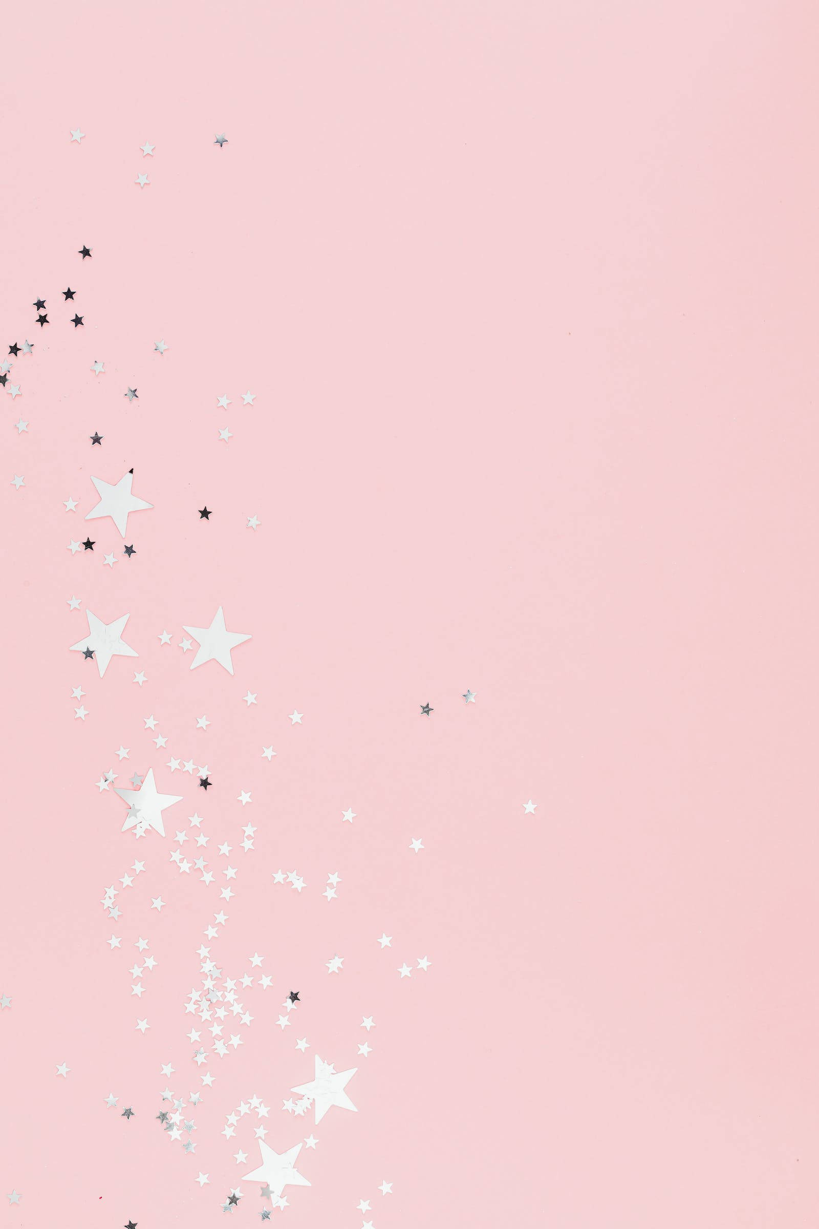 Estrella blanca en estética rosa pastel Fondos de pantalla