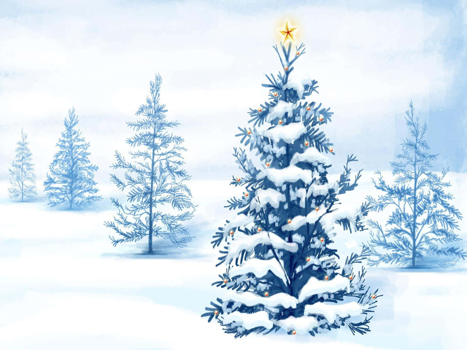 Estrella de Árbol de Navidad Blanco Fondos de pantalla