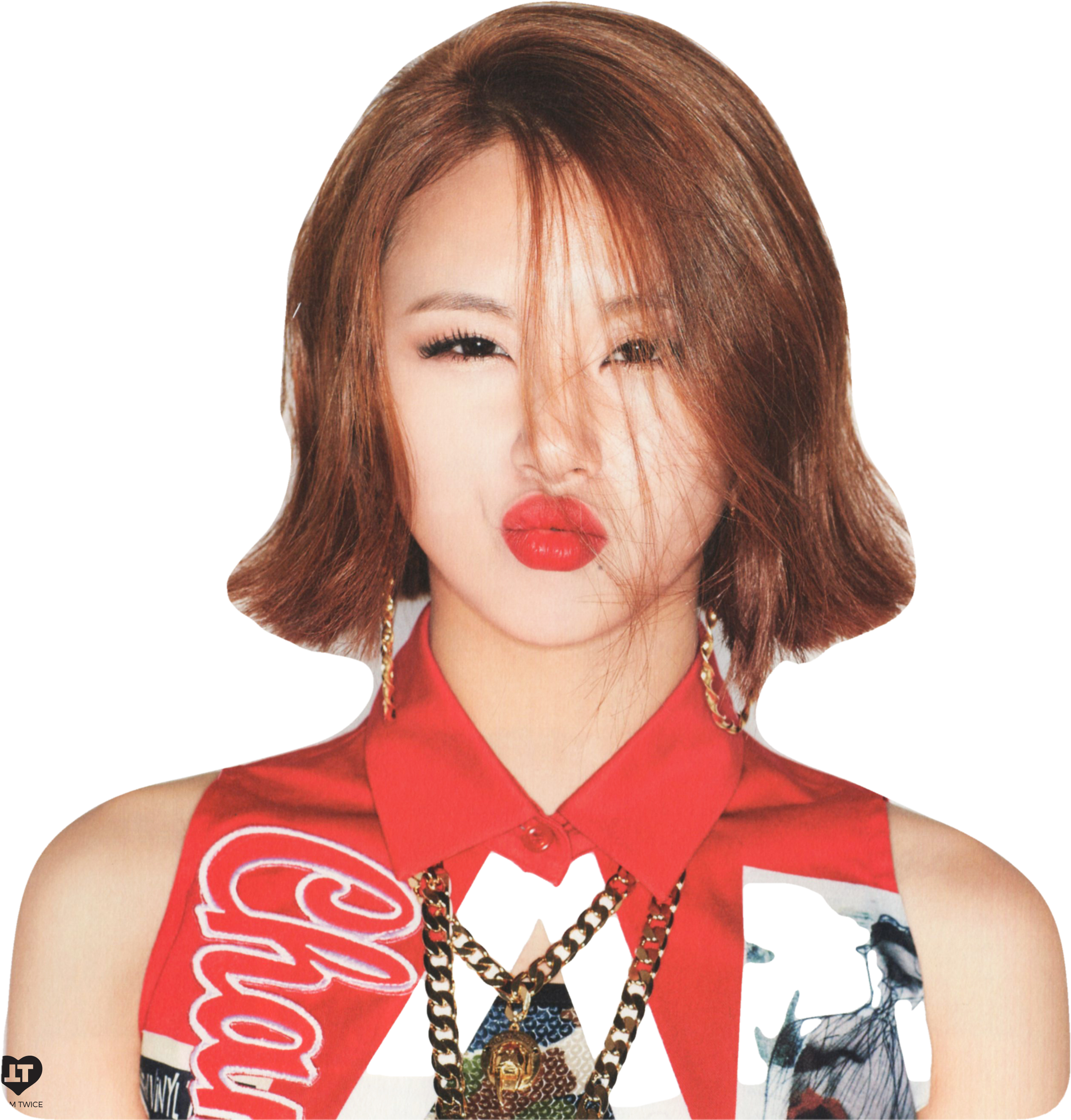 Estrella del Kpop haciendo puchero con labios rojos Fondos de pantalla