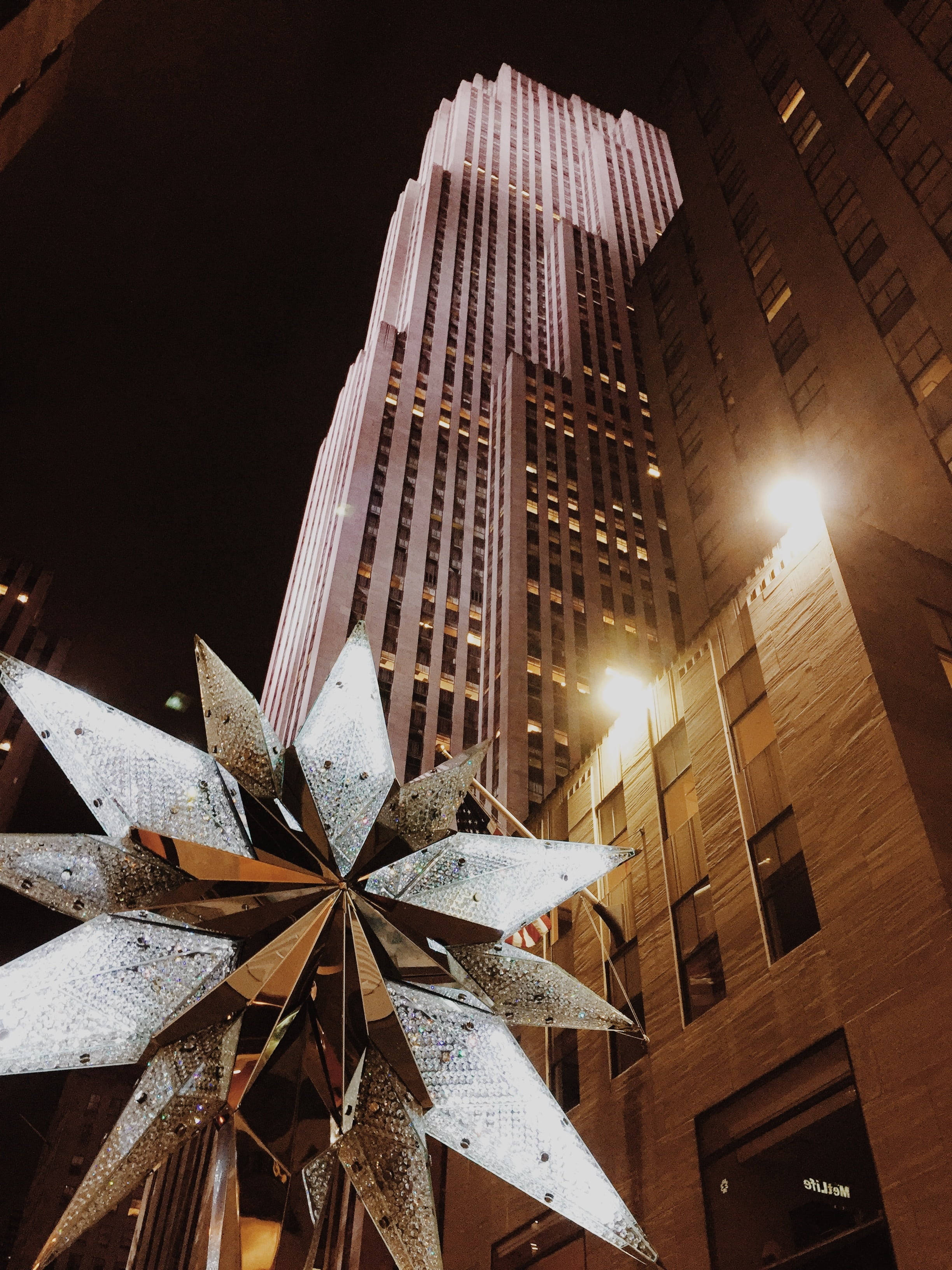 Estrella del Rockefeller Center para Teléfono Fondos de pantalla