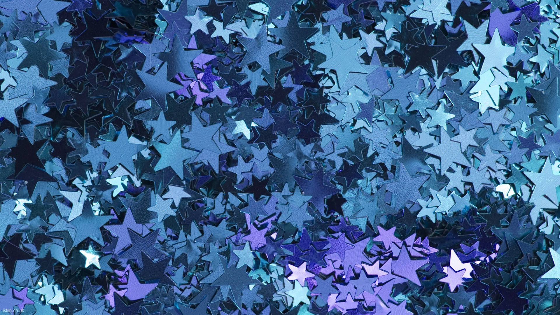 Estrellas de brillantina azul estética Fondos de pantalla