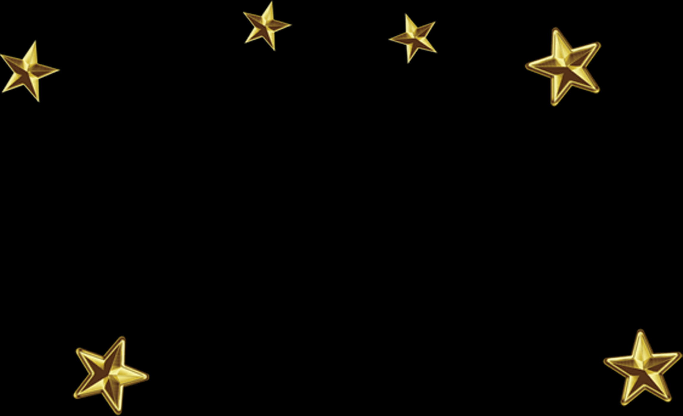 Estrellas doradas sobre fondo negro Fondos de pantalla