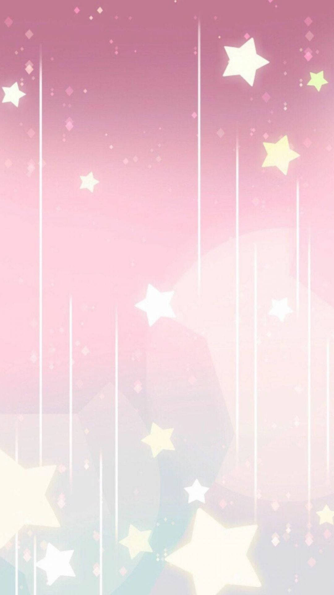Estrellas Fugaces en un Cielo Rosa Estético Fondos de pantalla