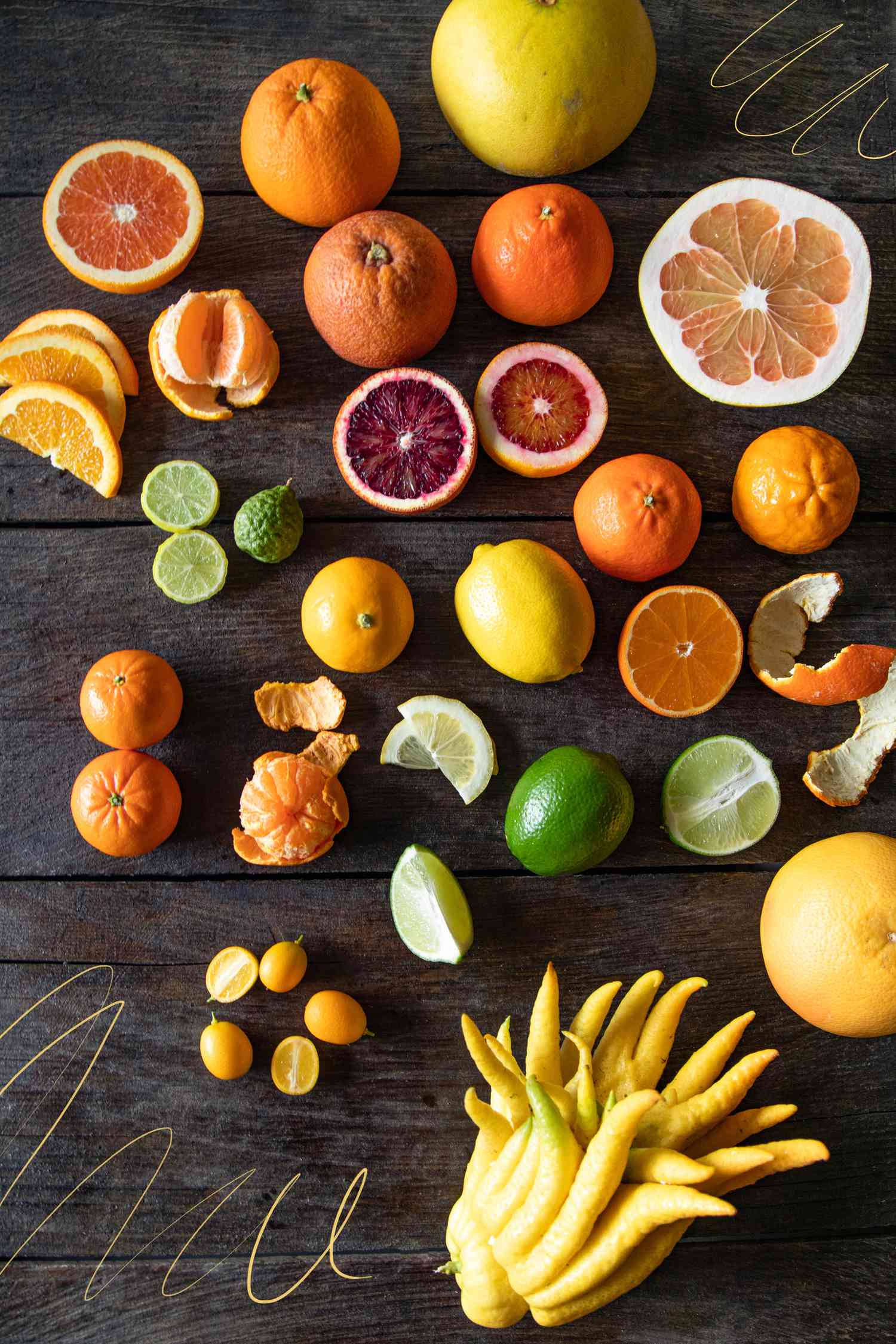 Exhibición de Tangelo y Frutas Fondos de pantalla