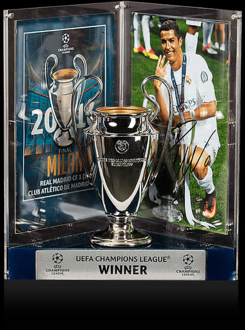 Exhibición del trofeo de la Champions League de Cristiano Ronaldo Fondos de pantalla