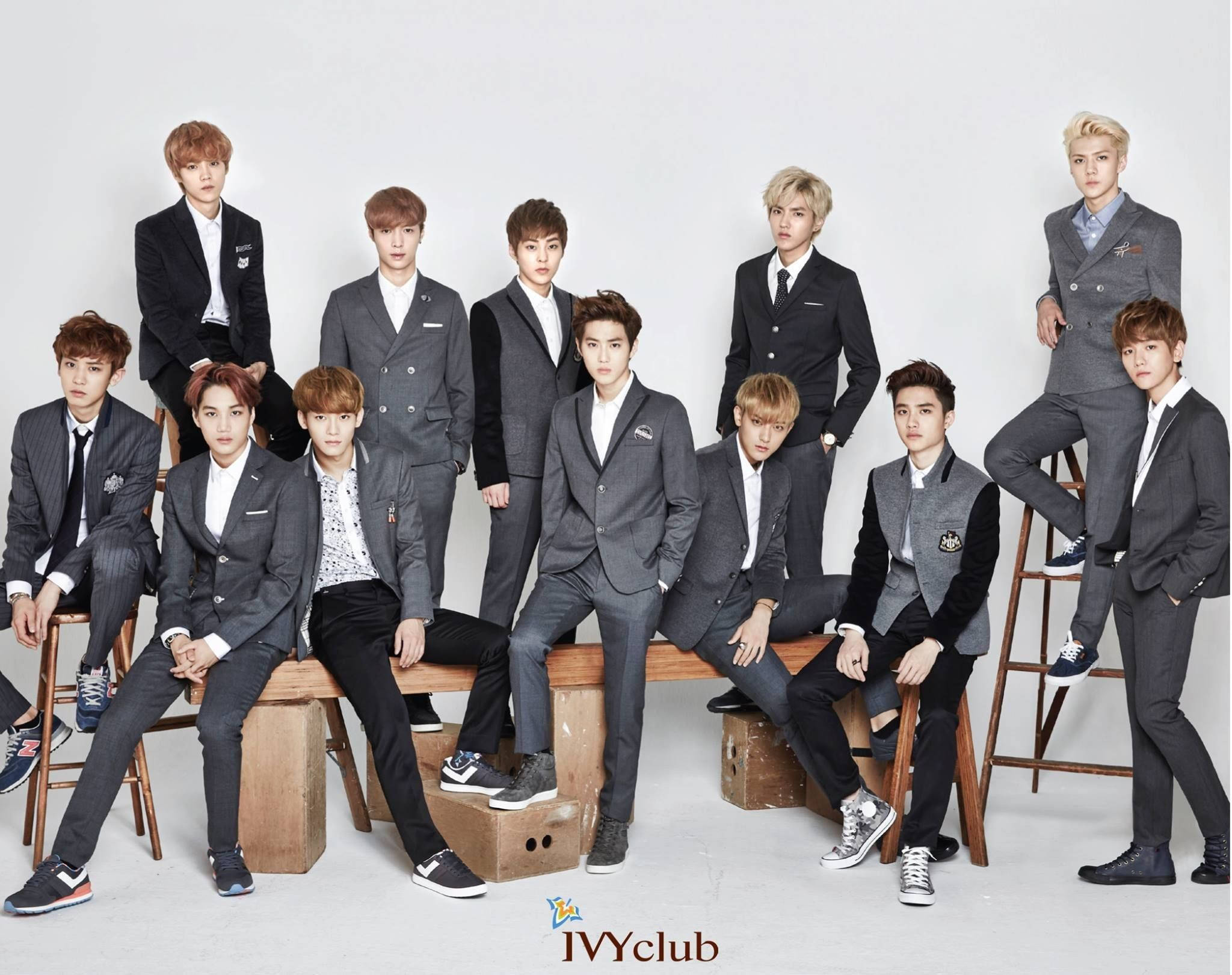 EXO con uniforme de Ivy Club Fondos de pantalla