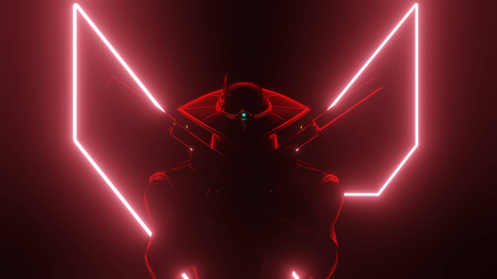 Fondo de pantalla de Valorant Cypher con luz neón
