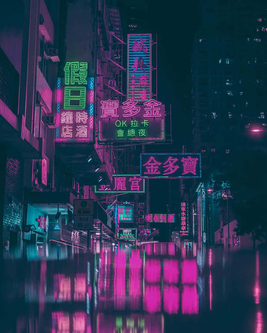 Experimenta la vibrante vida nocturna de Neon City Fondos de pantalla