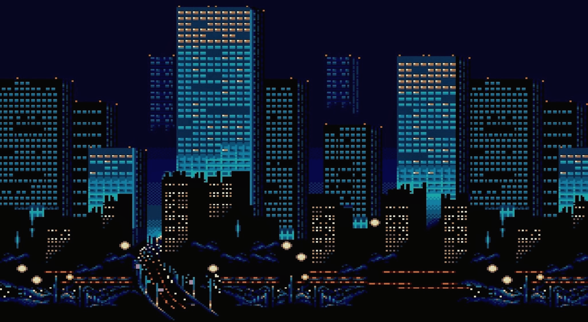 Explora el bullicio colorido de Neon City Fondos de pantalla