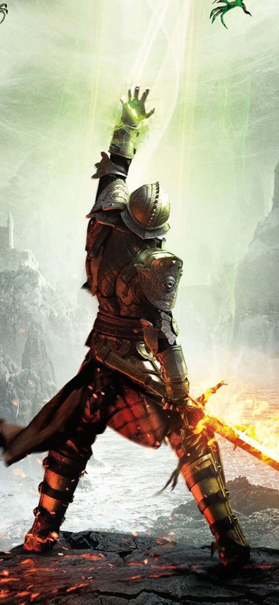 Explora el mundo de Dragon Age Inquisition en el iPhone Xs Fondos de pantalla