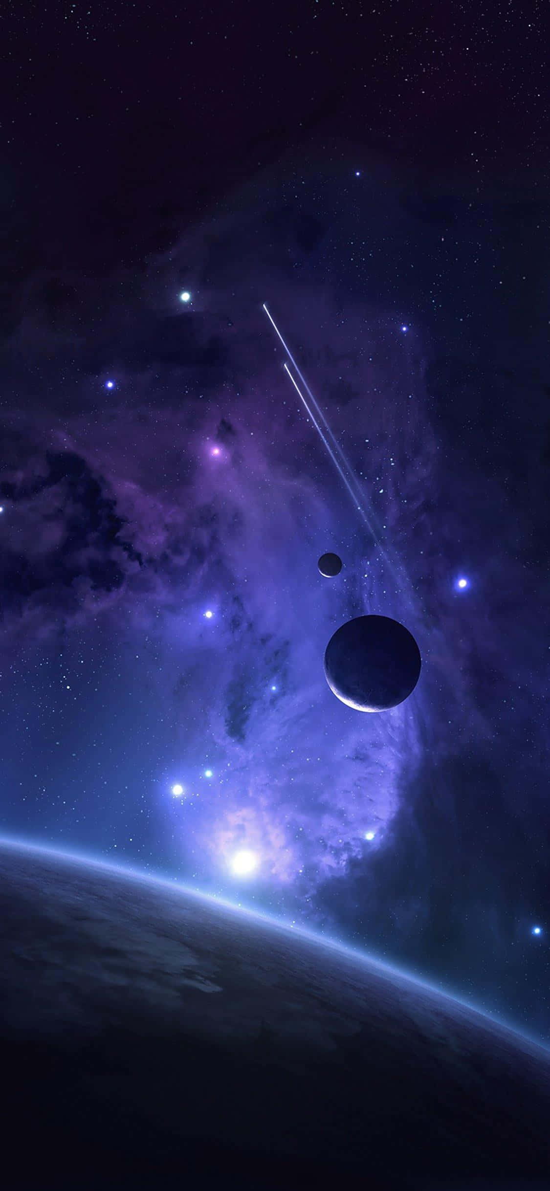 Explora el mundo de los colores y el espacio profundo con el Apple iPhone XR Fondos de pantalla