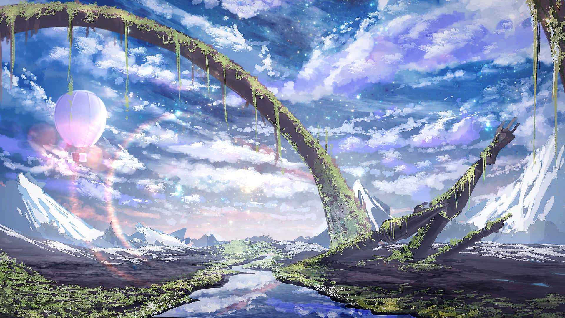 Explora el vibrante paisaje anime Fondos de pantalla