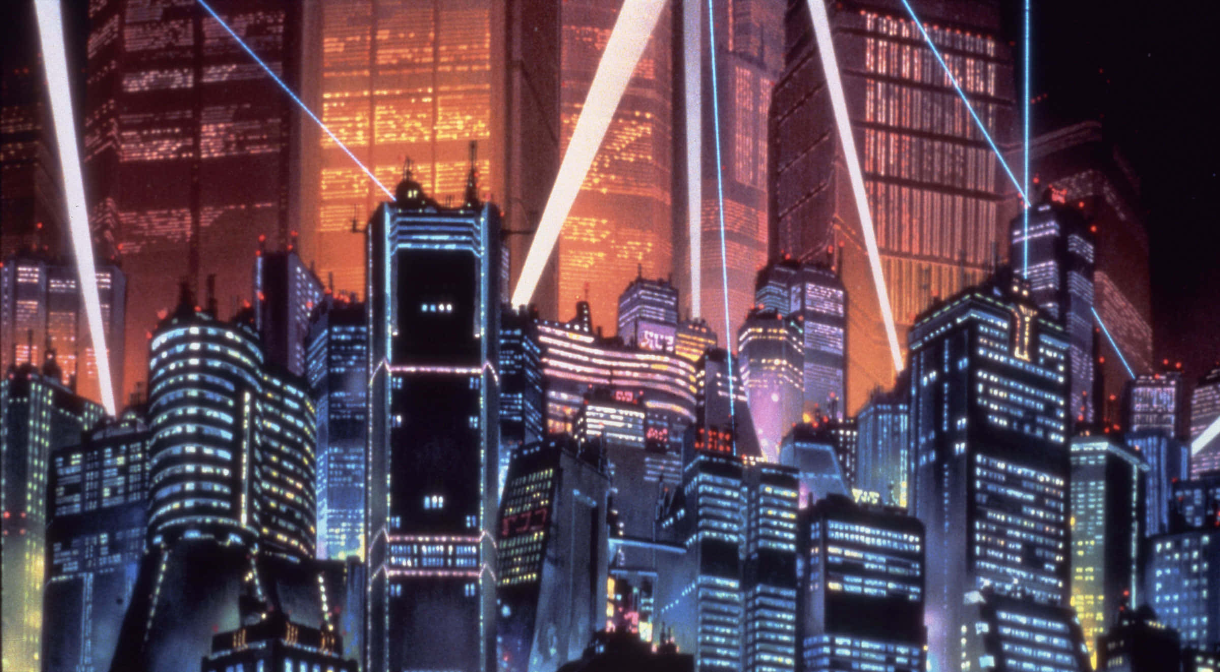 Explora el vibrante paisaje urbano de Anime City. Fondos de pantalla