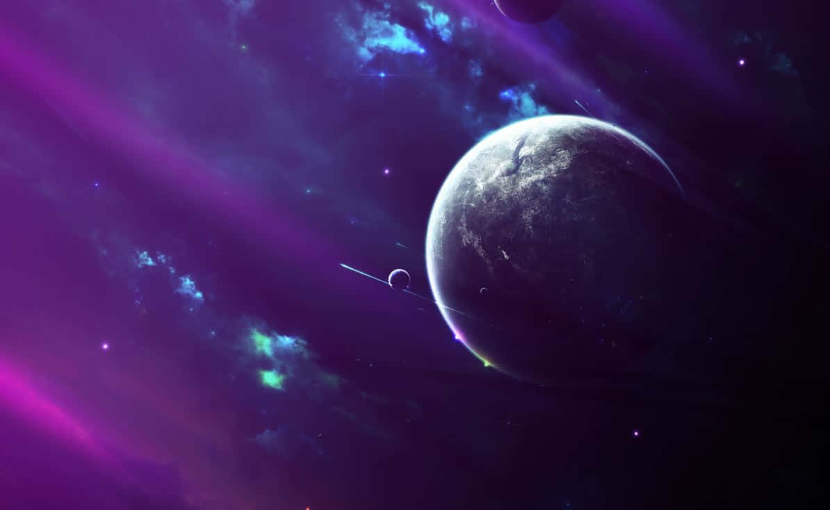 Explora la inmensidad de la galaxia púrpura Fondos de pantalla