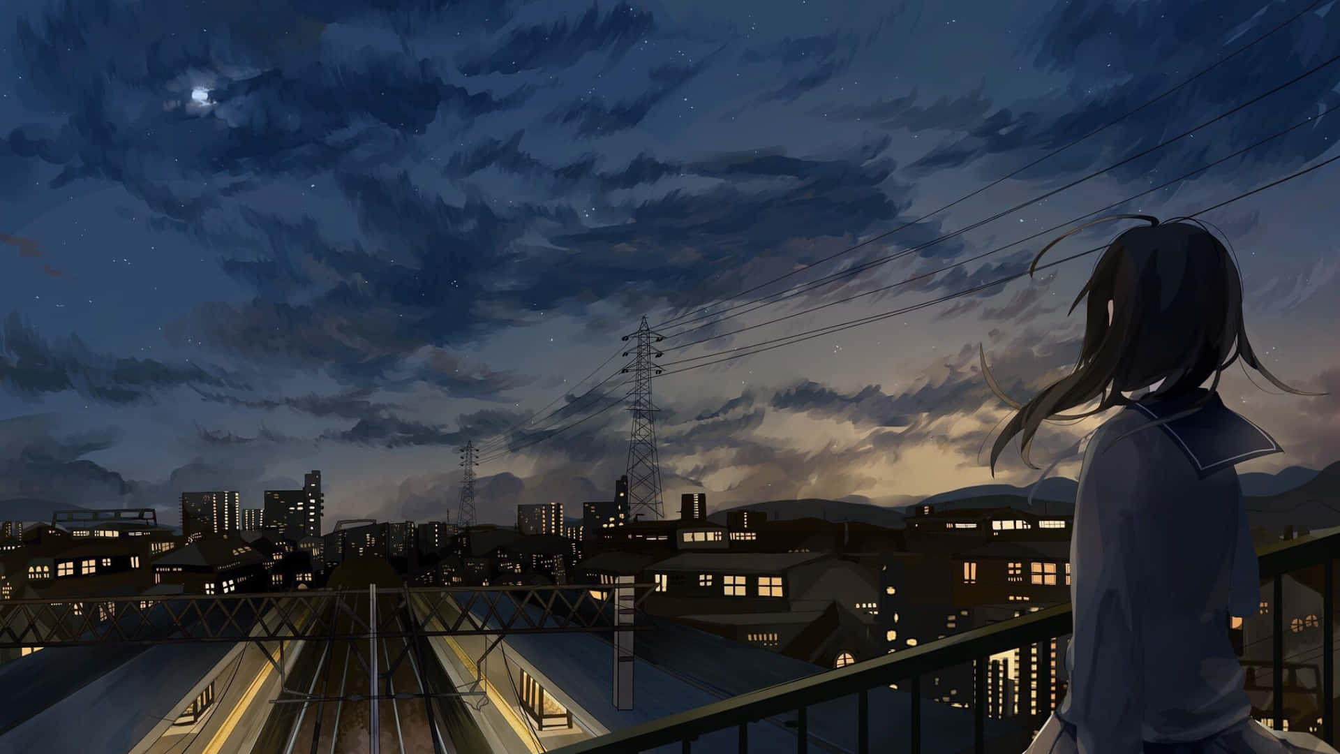 ¡Explora las coloridas calles de Anime City! Fondos de pantalla