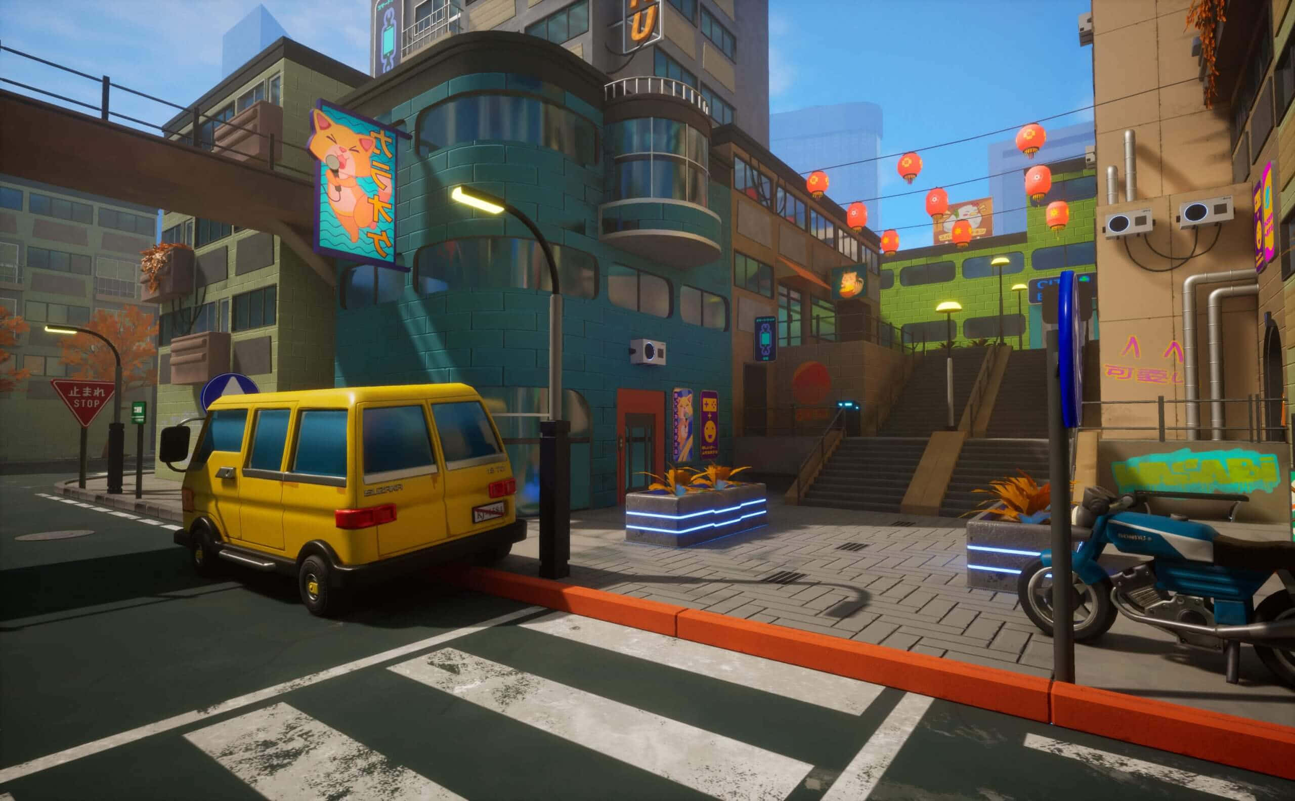 Explora una increíble ciudad futurista inspirada en el Anime Fondos de pantalla