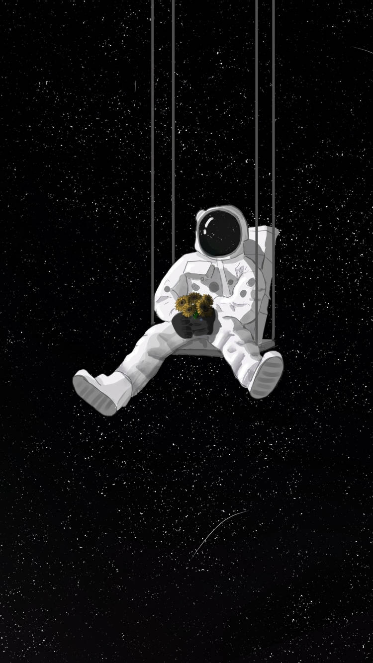 Explorador Espacial - Astronauta en Fondo Oscuro para iPhone Fondos de pantalla