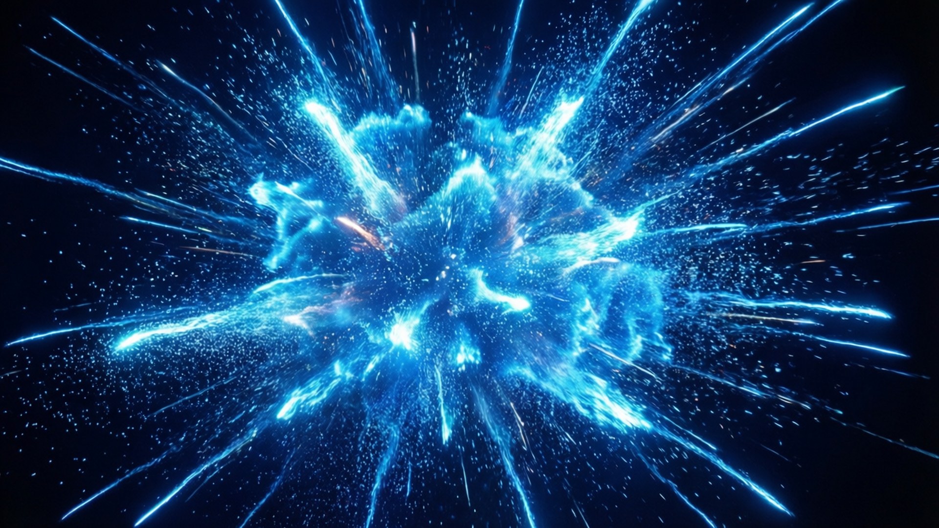Explosión Azul Neón Fondos de pantalla