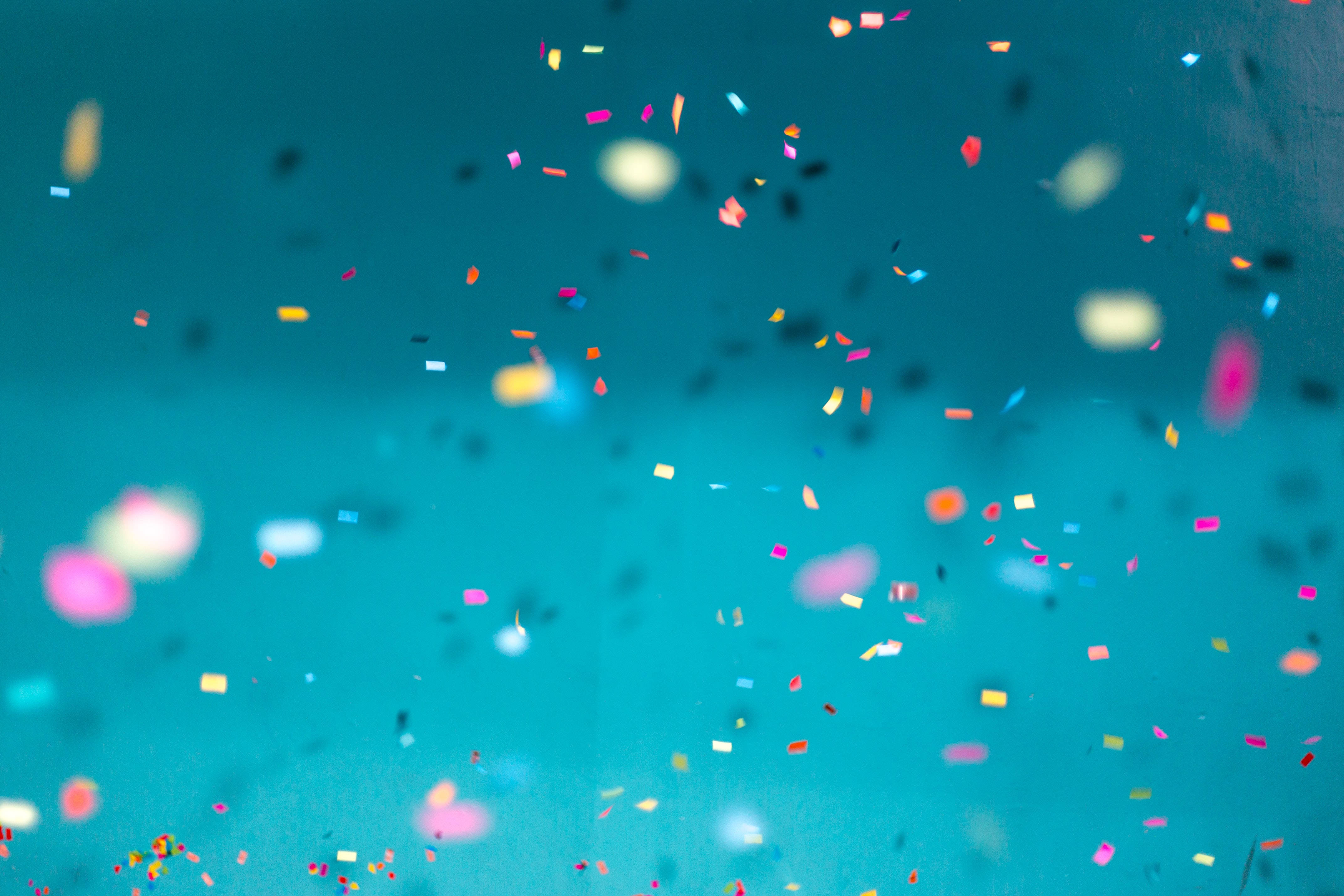 Explosión de Confeti Colorido Patrón Estético Fondos de pantalla