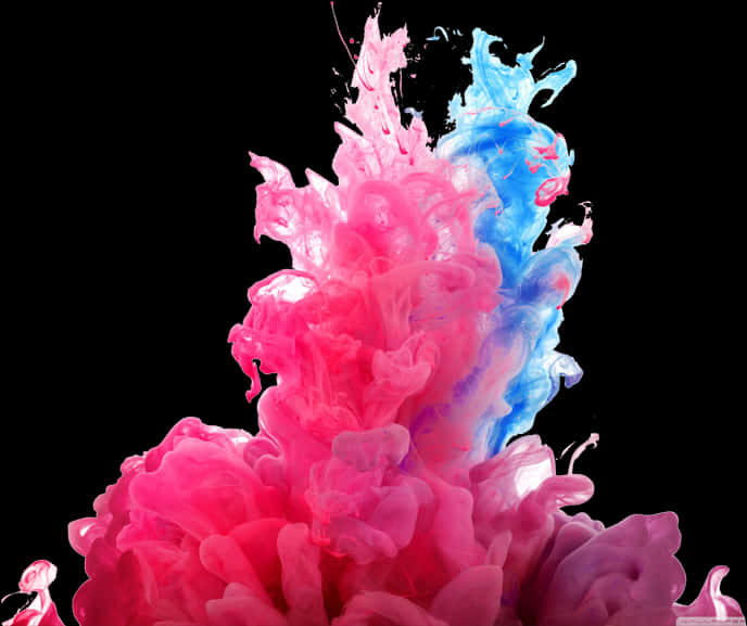 Explosión vibrante de tinta rosa y azul Fondos de pantalla